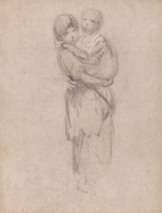 Une jeune fille tenant un enfant - Thomas Gainsborough